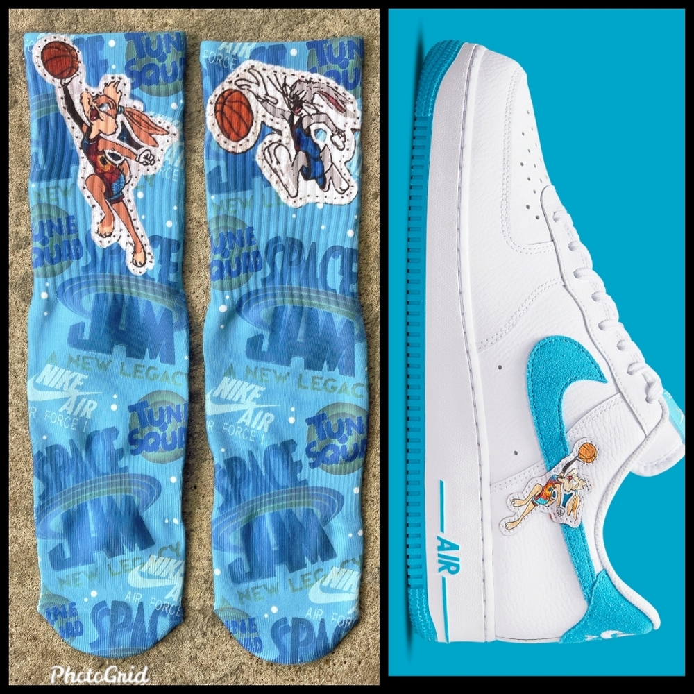 Space Jam Air force 1 socks